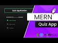 Mern stack complete quiz application  full course