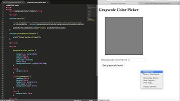 Grayscale Color Picker in JavaScript