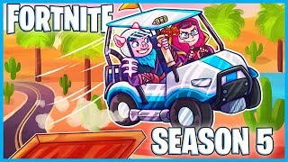 FIRST GAME = FIRST VICTORY ROYALE in FORTNITE SEASON 5! (Paradise Palms & All Terrain Kart Gameplay)