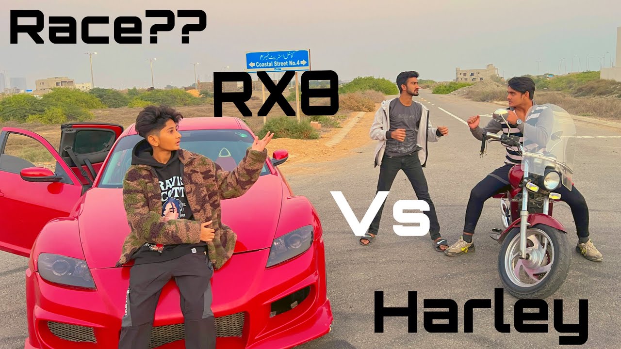 RX8 Vs Harley David Son😠🔥   10 k complete ❤️❤️