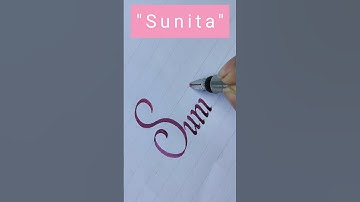 I Tried Writing "Sunita" in Cursive for 30 Days Here