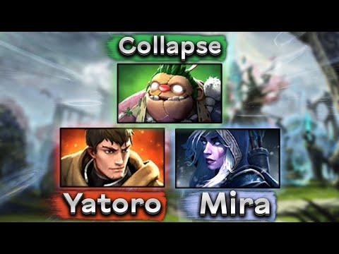 Яторо, Коллапс и Мира в одной команде в паблике! - Collapse Pudge 7.35 DOTA 2