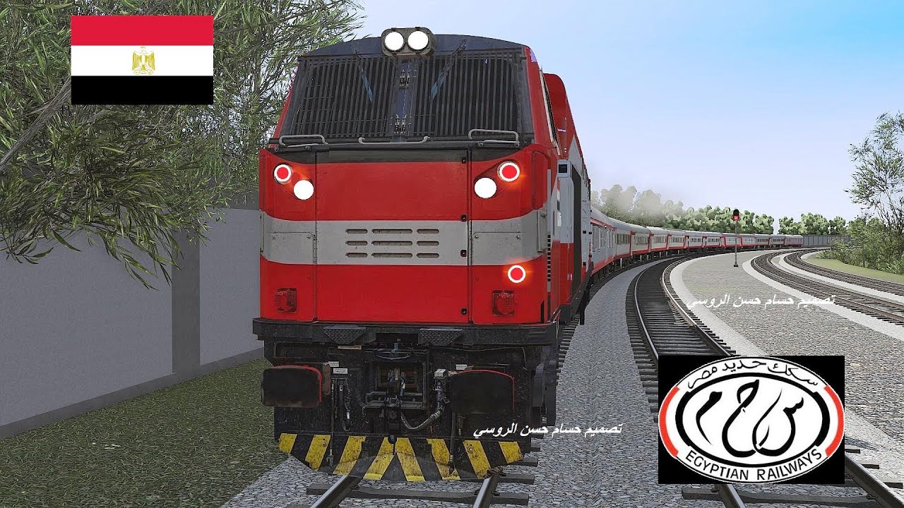 حصريا فيلم سكك حديد مصر جديد ومتنوع لعام 2024-قطارات مصرية trainz simulator 2022 egypt