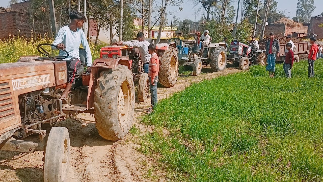 खात ढफर 2 घंटे बाद॥ चार चार ट्रैक्टरों से निकलाl Eicher 242 vs Swaraj 735 vs Swami vs HMT 2522