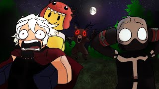 MHA Villains VOICE ACTORS Survive 99 NIGHTS in the FOREST in ROBLOX