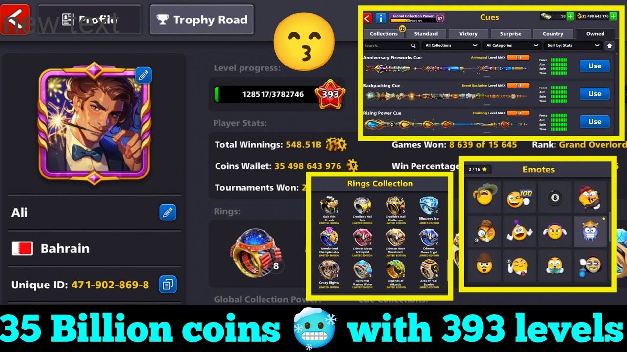 35 Billion coins 🥶 with 393 High level Account 8BP account 