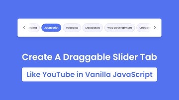 Draggable Slider Tabs Like YouTube in HTML CSS & JavaScript | Slider Tabs in JavaScript
