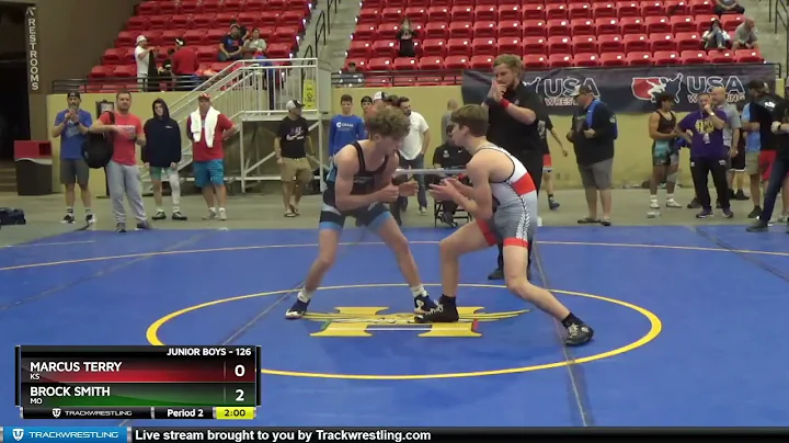 126 Lbs Cons. Semi - Marcus Terry, KS Vs Brock Smi...