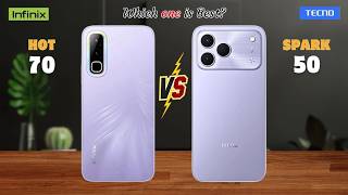Infinix Hot 70 vs Tecno Spark 50⚡full Details