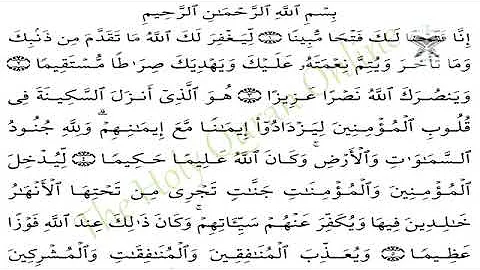 Inna Fatahna Laka Fatham Mubina