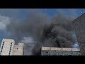 Масштабна пожежа: від 10 ранку вогнеборці гасять складські приміщення на території музичної фабрики