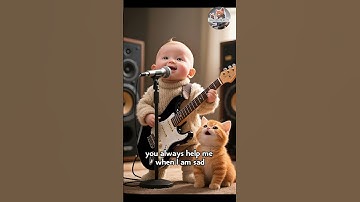 Thumbnail of ' I love you Daddy ' with Guitar (Lyrics)🎸🐱👶 | Share to Stronger Daddy #musiccattv