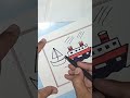 how to draw sea sailing boat #drawing #boat #artist #trendingshorts