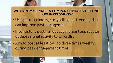 Why Are My LinkedIn Company Updates Getting Low Impressions? - Get Linked Together