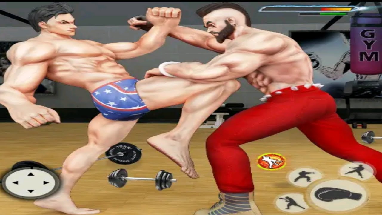 GYM fighting games : Bodybuilder Trainer Fight PRO