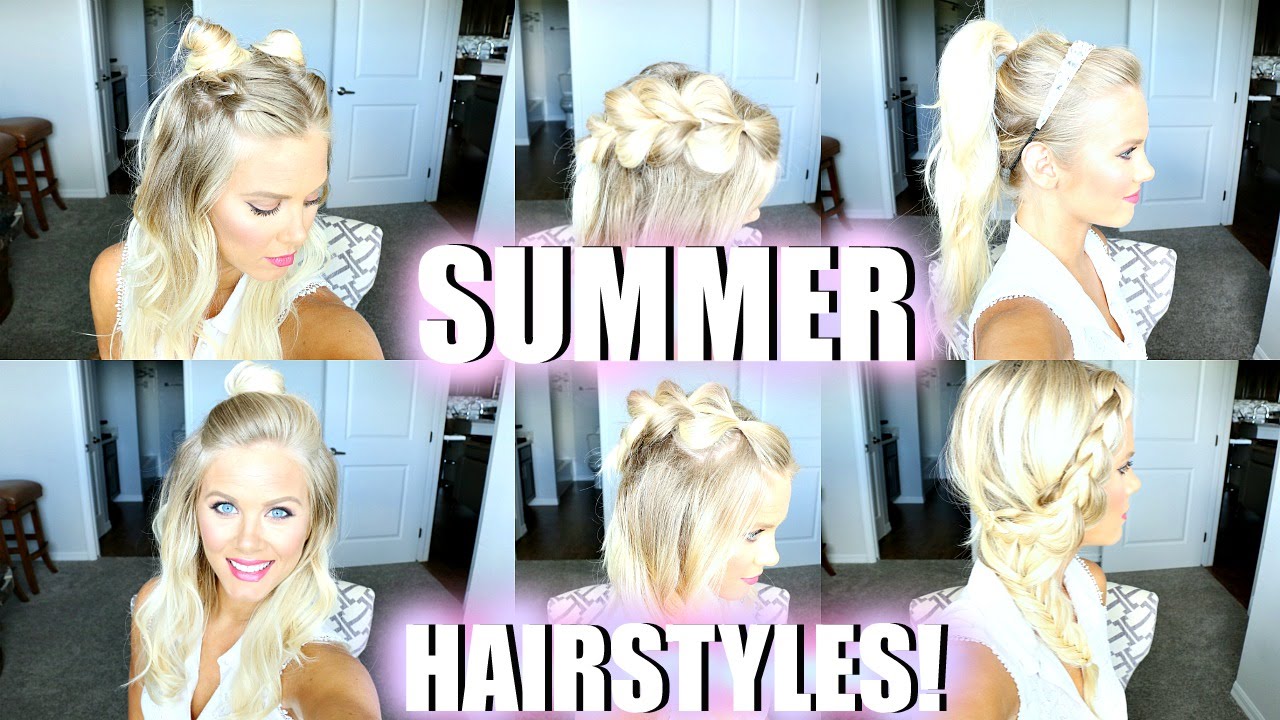 5 Easy & Cute Summer Hairstyles! - YouTube