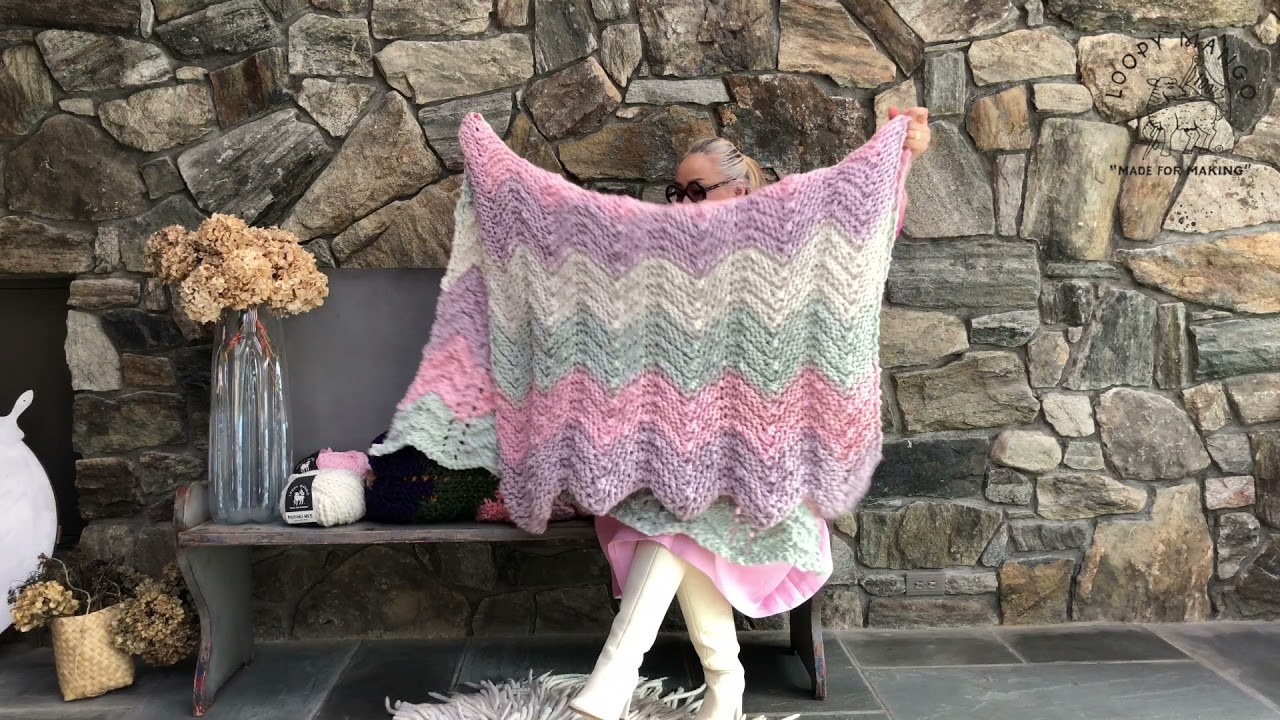 GREAT project for new knitters! EASY, beginner level blanket made 