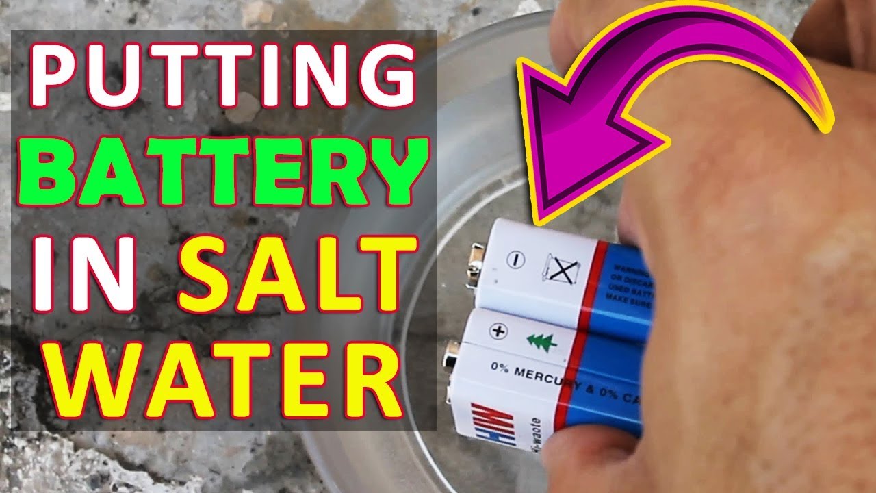 Cool Test of Salt Water & Battery Power | See What happens - YouTube