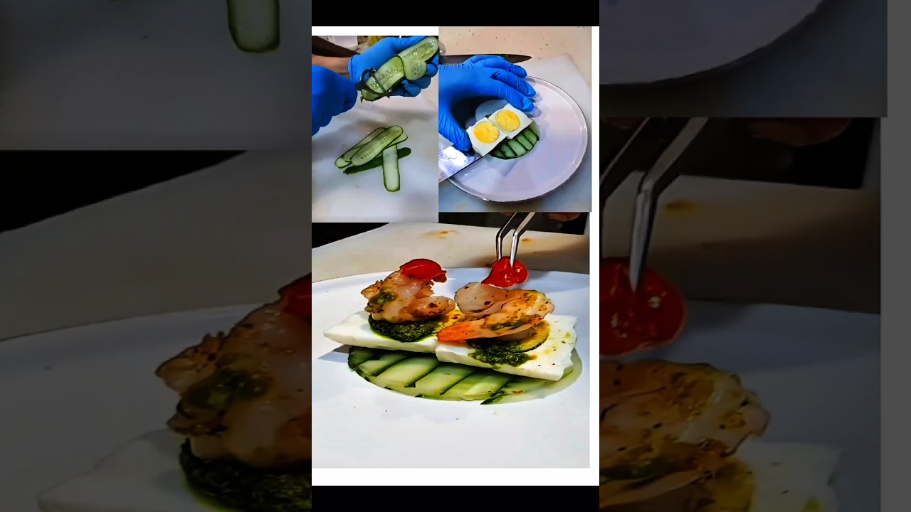 Chill cucumber prawn egg cold cuts crisp clean perfection in every bite 