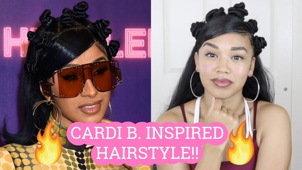 cardi b swoop hairstyle