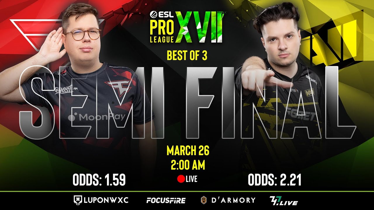 LIVE FaZe Clan vs NaVi (BO3) Semifinals ESL Pro League Season 17 ENG/FIL