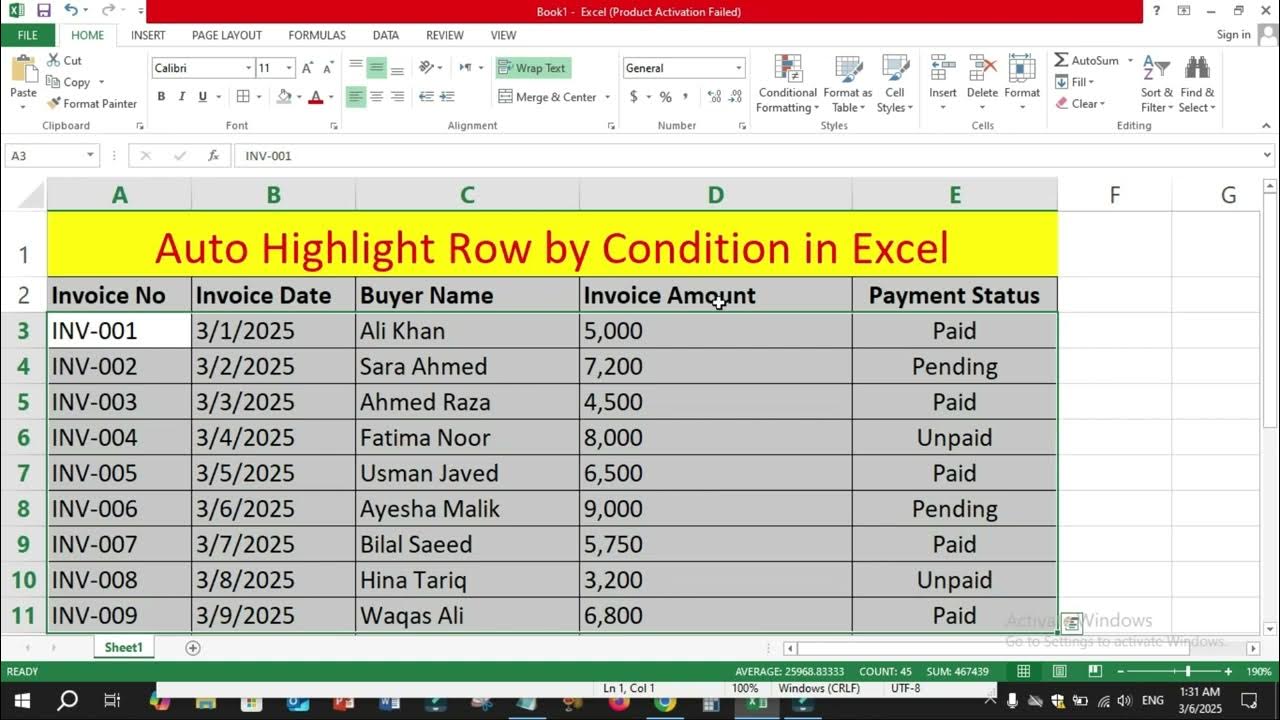 auto-highlight-row-by-condition-in-excel-use-of-conditional-formatting