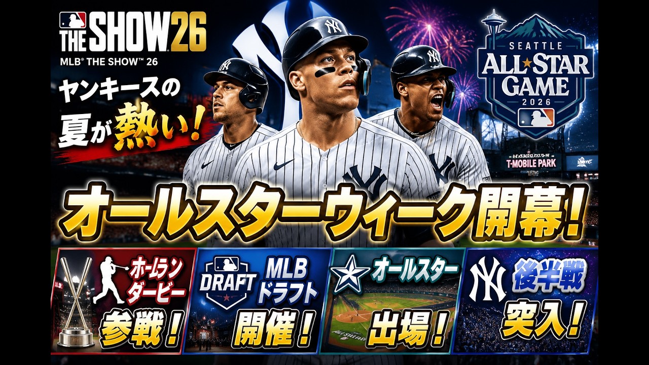 オールスター開催!!ホームランダービー、ドラフトで運命が？現在57勝38