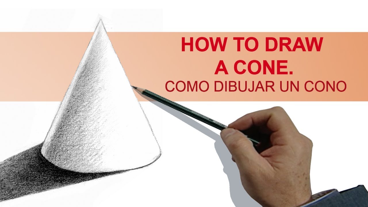 HOW TO DRAW A CONE / COMO DIBUJAR UN CONO - YouTube