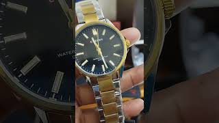 CURREN 9090 Quartz Fashion Stainless Steel Gents Watch - Toton Black Color #watch #curren9090 Watch