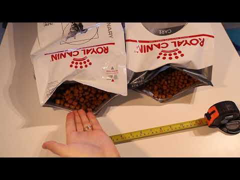 Side-by-side comparison of Royal Canin Feline Oral Care and Vet Dental Cat Food