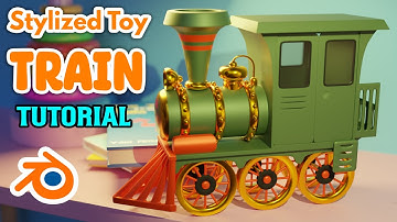 How to make cartoon Stylized Toy Train in Blender | blender Train