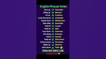Top 15 English Phrasal Verbs With Meanings Improve Your English Fast English Info Lab 