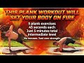 5-Minute Plank Workout🔥 5 Exercises for a Strong Core (Intermediate Level) #homeworkout #coreworkout