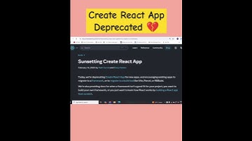 Create React App is Deprecated #shorts #reactjs #app #news #coding #shortvideo