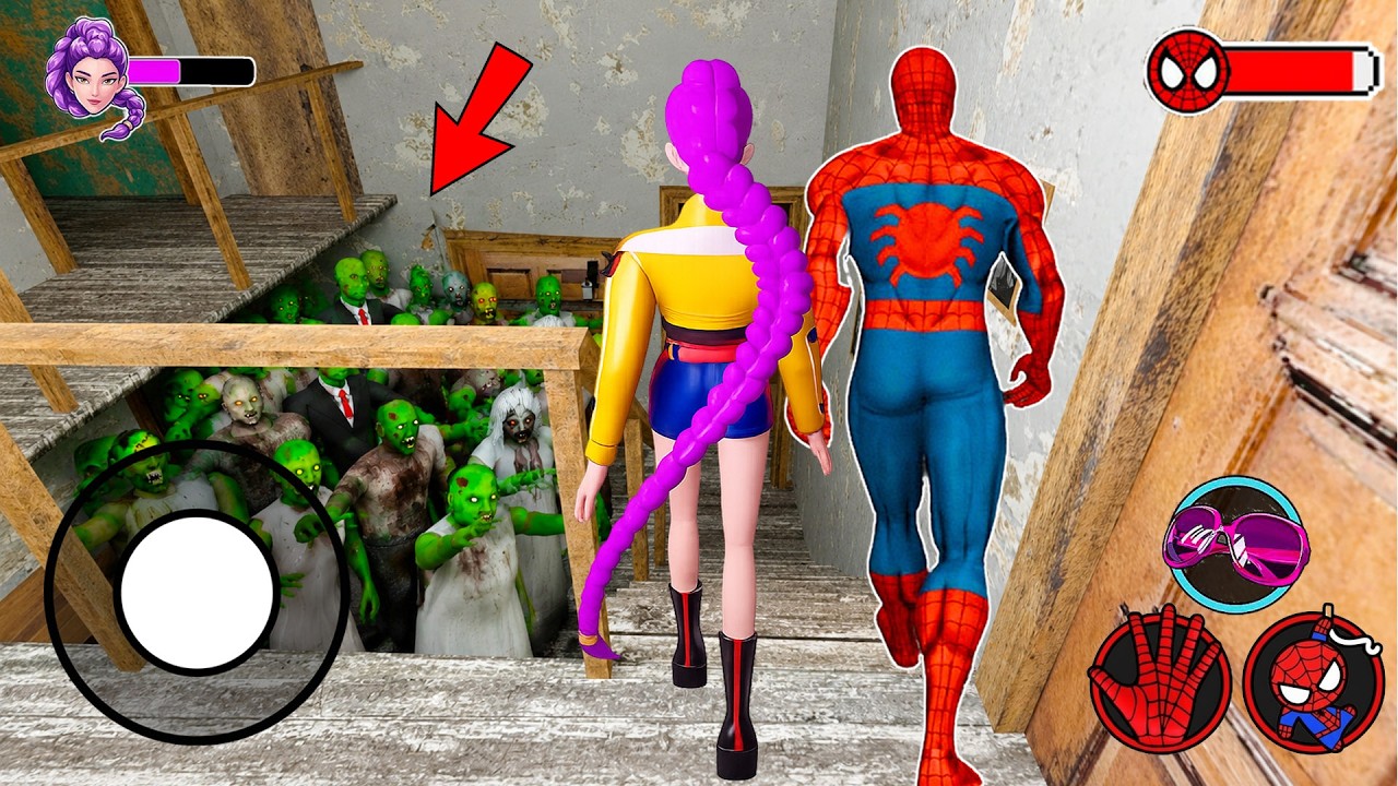 Playing as Spider Man Rumi vs Granny Zombie in Granny House - Funny Horror Animation