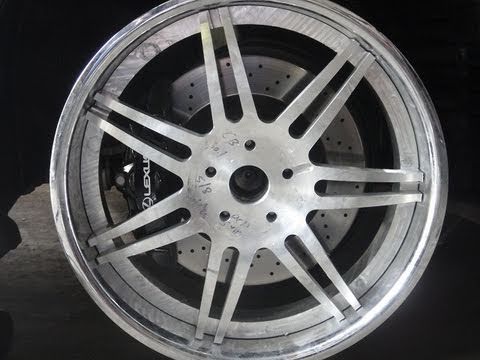 Lexus ISF Custom 3 Piece 20" AZA Forged Wheel (Video 1) Measuring & CNC