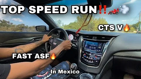 TOP SPEED RUN IN A CTS V TEARING UP THE STREETS‼️🏎️💨 (CRAZY FAST POV DRIVE🔥)