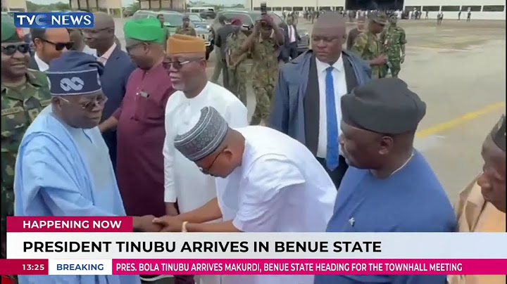President Tinubu Arrives In Benue State