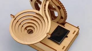 DIY Solar Wooden Track Ball Puzzle Kit
