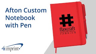Afton Custom Notebook with Pen - Custom Notebook by 4imprint