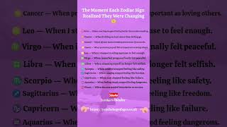 The Moment Each Zodiac Sign Realized They Were Changing 🙂‍↔️🫠 #shorts #zodiac #youtubeshorts #viral