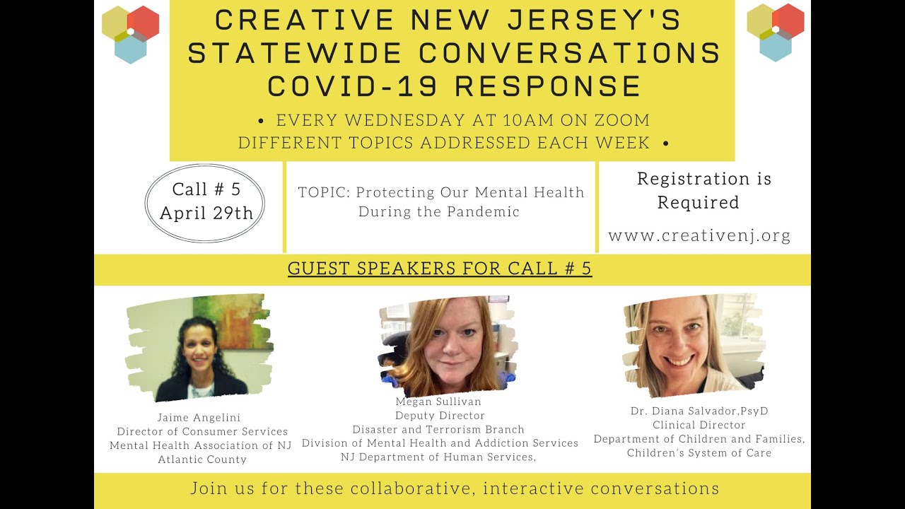 CNJ Statewide Conversation on COVID-19 April 29th: Protecting Our Mental Health During the Pandemic