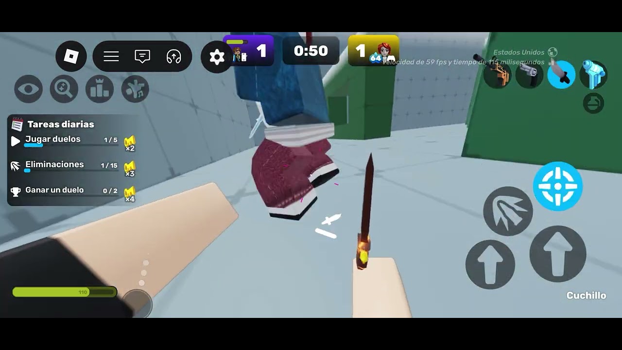 Jugando rivals pero solo con cuchillo - YouTube