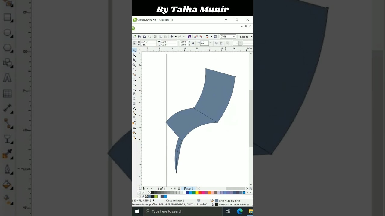 Chair Design l Corel graphics l by talha munir