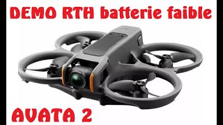 Dji Avata 2 - Demo Rth Batterie Faible
