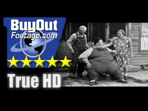 HD Historic Stock Footage World's Heaviest Man At 700 Pounds