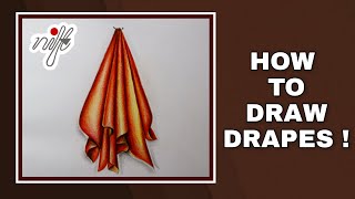 HOW TO DRAW DRAPES | NIFT | NID IMPORTANT DRAWINGS | LET'S LEARN WITH ARTISTIC ZONE | STEP BY STEP