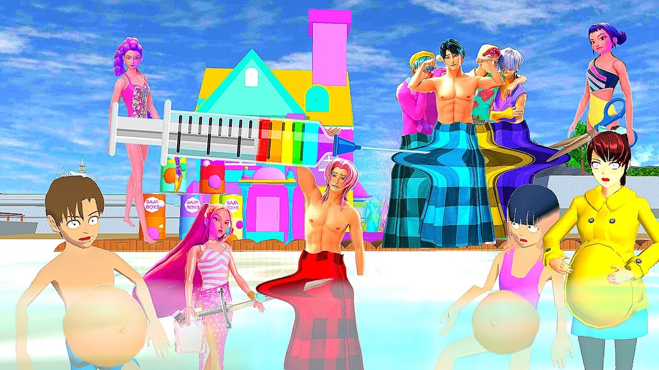 Yuta Mio Hamil Buat Rumah Apung Saja Boys Disunat Rumi Demon Hunters | Sakura School Simulator