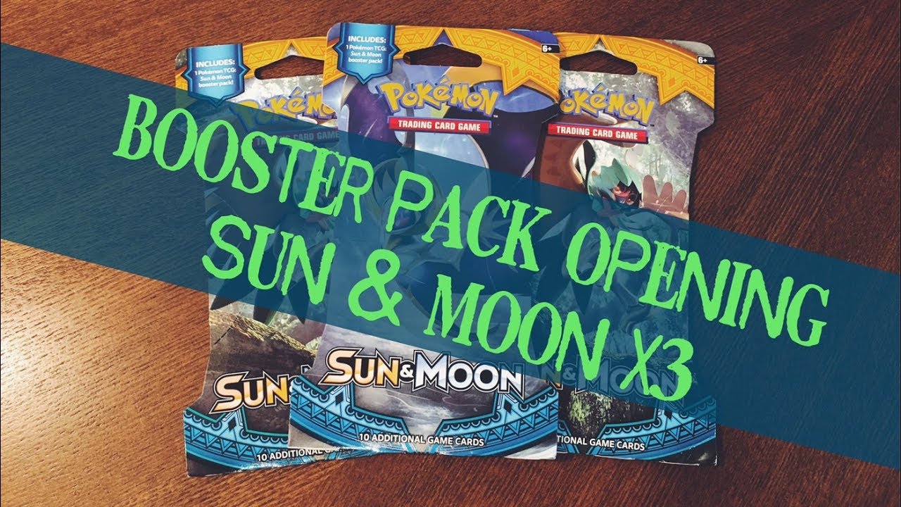 Three Random Sun & Moon Booster Packs - Pokemon TCG opening - YouTube