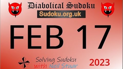 Diabolical Sudoku   February  17, 2023